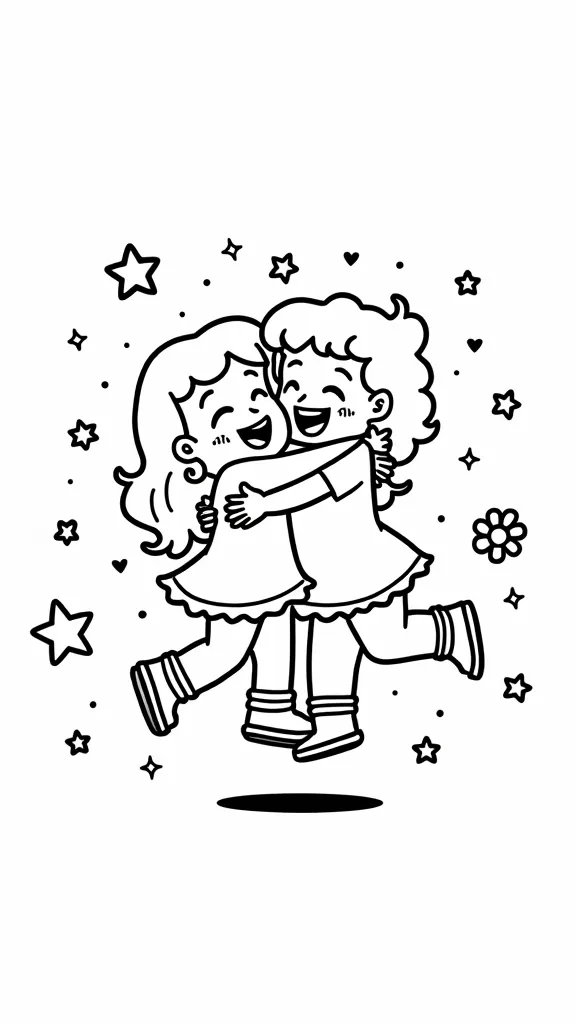 hug coloring page